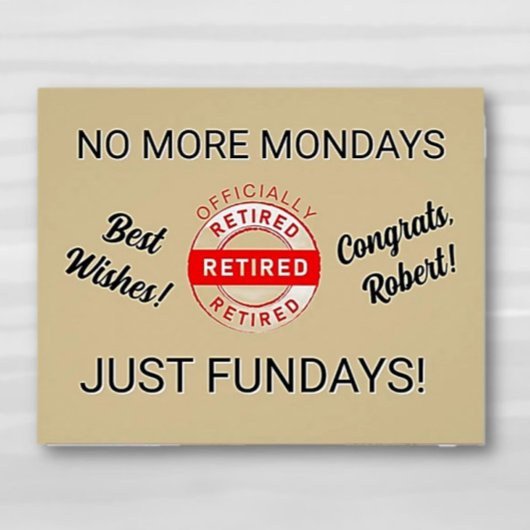 Fun Retiree Retirement Party Poster
