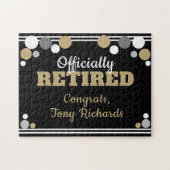 Fun Retirement aankondiging Jigzaag Puzzle Legpuzzel (Horizontaal)