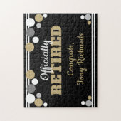Fun Retirement aankondiging Jigzaag Puzzle Legpuzzel (Verticaal)
