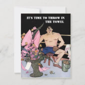 FUN RETIREMENT ARTIMENT INVITATION Thin the Towel Kaart (Voorkant)