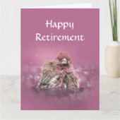 Fun Retirement Bathing Finch Bird Humor Kaart (Voorkant)