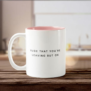 Fun Retirement-collega verlaat Schattigee trendy o Tweekleurige Koffiemok