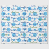 Fun Retirement Goodbye Tension Quote Blue Cadeaupapier (Vlak)