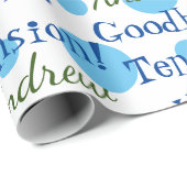 Fun Retirement Goodbye Tension Quote Blue Cadeaupapier (Rol Hoek)