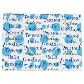 Fun Retirement Goodbye Tension Quote Blue Groot Cadeauzakje (Achterkant)