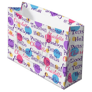 Fun Retirement Goodbye Tension Quote Colorful Groot Cadeauzakje