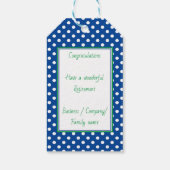 Fun Retirement Hallo Pension Quote Blue Cadeaulabel (Achterkant)