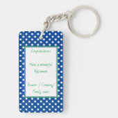 Fun Retirement Hallo Pension Quote Blue Sleutelhanger (achterkant)