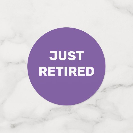 Fun Retirement Party table Confetti (Kleine voorkant)