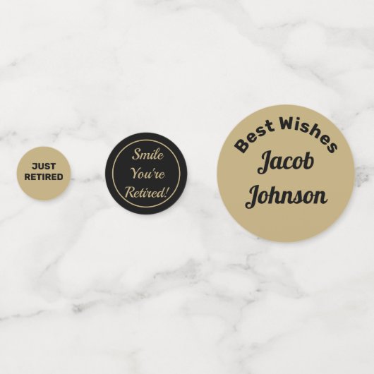 Fun Retirement Party table Confetti (Voorkanten)