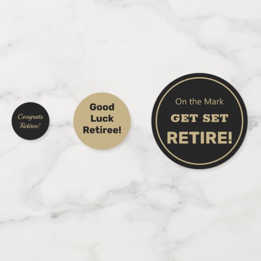 Fun Retirement Party table Confetti (Achterkanten)