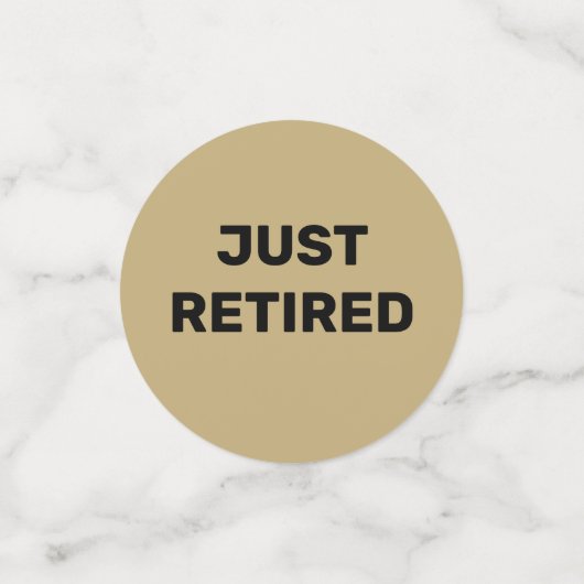 Fun Retirement Party table Confetti (Kleine voorkant)