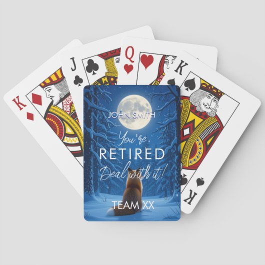 Fun Retirement Playing Cards | Custom Personaliz Pokerkaarten (Achterkant)
