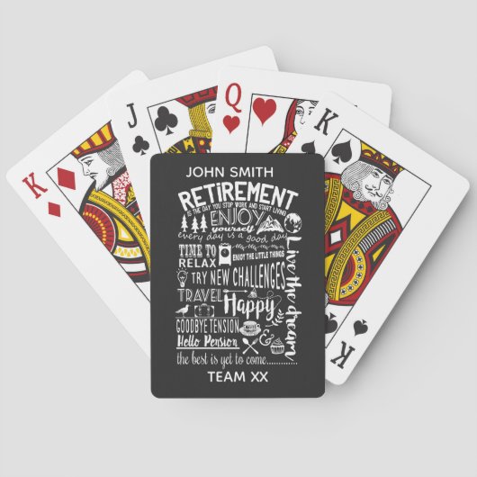 Fun Retirement Playing Cards | Custom Personaliz Pokerkaarten (Achterkant)