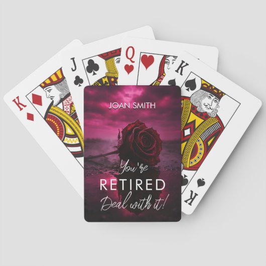 Fun Retirement Playing Cards | Custom Personaliz Pokerkaarten (Achterkant)