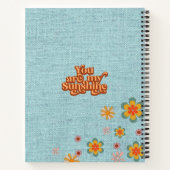 Fun retro 70's persoonlijke Faux Denim Notitieboek (Achterkant)