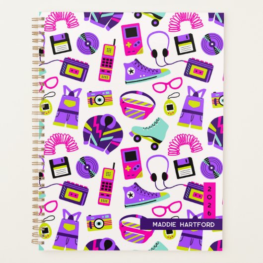 Fun retro 90s nostalgia – drawings Y2K revival Planner (Voorkant)