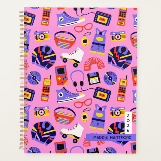 Fun retro 90s nostalgia – drawings Y2K revival Planner (Voorkant)