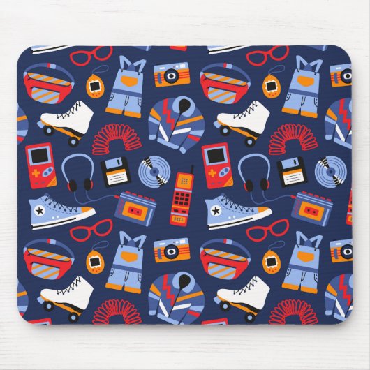 Fun retro 90s nostalgia – Y2K tech and clothing Muismat (Voorkant)