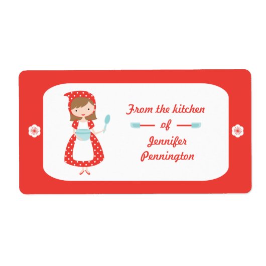 Fun retro-achtige levensmiddelen uit de keuken van etiket (Voorkant)