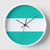 Fun Retro Aqua Wide Bold Nautical Stripes (Voorkant)