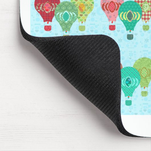 Fun Retro Balloons pasteelkunst Muismat (Hoek)