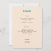 Fun Retro  Bride Tribe Bachelorette Weekend Kaart (Achterkant)