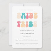 Fun Retro  Bride Tribe Bachelorette Weekend Kaart (Voorkant)