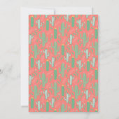 Fun Retro Cactus Succulent Floral Baby shower Kaart (Achterkant)