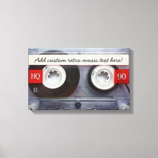 Fun Retro-Cassettebandje Canvas Afdruk (Voorkant)