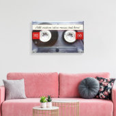 Fun Retro-Cassettebandje Canvas Afdruk (Insitu (Woonkamer))