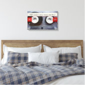 Fun Retro-Cassettebandje Canvas Afdruk (Insitu (Slaapkamer))
