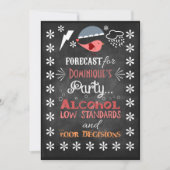 Fun Retro Chalkboard Pub Sign Birthday Invites Kaart (Voorkant)