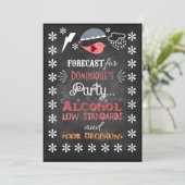 Fun Retro Chalkboard Pub Sign Birthday Invites Kaart (Staand voorkant)