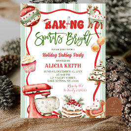 Fun Retro Christmas Baking Spirits Bright  Kaart