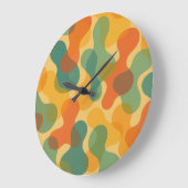 Fun Retro Classic Amorphous Shapes Art Pattern Grote Klok (Hoek)