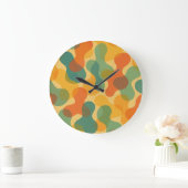 Fun Retro Classic Amorphous Shapes Art Pattern Grote Klok (Huis)