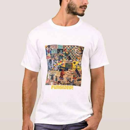 Fun retro collage t shirt (Voorkant)