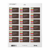 Fun Retro Colorful Multi Stripes Label (Full Sheet)
