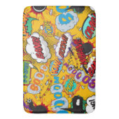 Fun Retro Comic Book Pop Art-explosies Badmat (Voorkant Verticaal)