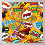 Fun Retro Comic Book Pop Art-explosies Poster<br><div class="desc">Een coole,  trendy en leuke vormgeving die de zweem,  zap,  pow in je huis,  je leven en je dag brengt. Een geweldig cadeau voor jou,  je vrienden of je familie. Ontworpen door: ComicBookPop© op www.zazzle.com/comicbookpop*</div>