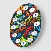 Fun Retro Comic Book Pop Art-geluiden Grote Klok (Hoek)