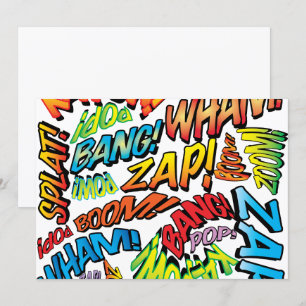 Fun Retro Comic Book Pop Art-geluiden Kaart