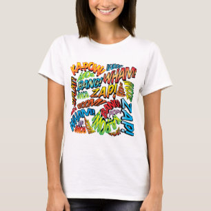 Fun Retro Comic Book Pop Art-geluiden T-shirt