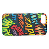 Fun Retro Comic Book Pop Art Sound Case-Mate iPhone Case (Achterkant (Horizontaal))