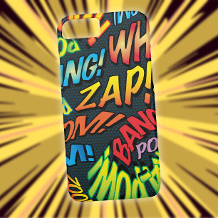 Fun Retro Comic Book Pop Art Sound iPhone 8/7 Hoesje