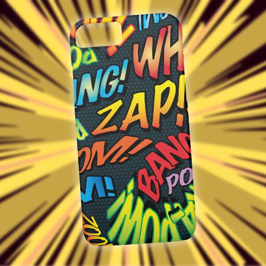 Fun Retro Comic Book Pop Art Sound Case-Mate iPhone Case