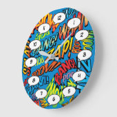 Fun Retro Comic Book Pop Art Sound Grote Klok (Hoek)