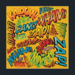 Fun Retro Comic Book Pop Art Sound Hout Afdruk<br><div class="desc">Een leuk,  cool en trendy retro-stripverhaal pop-geïnspireerd design dat de grillen,  zap,  pow in je leven zet. Het perfecte cadeau voor superhelden,  vrienden,  familie of als een traktatie voor jezelf. Ontworpen door: ComicBookPop© op www.zazzle.com/comicbookpop*</div>