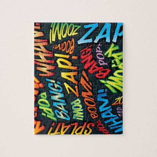 Fun Retro Comic Book Pop Art Sound Legpuzzel (Verticaal)